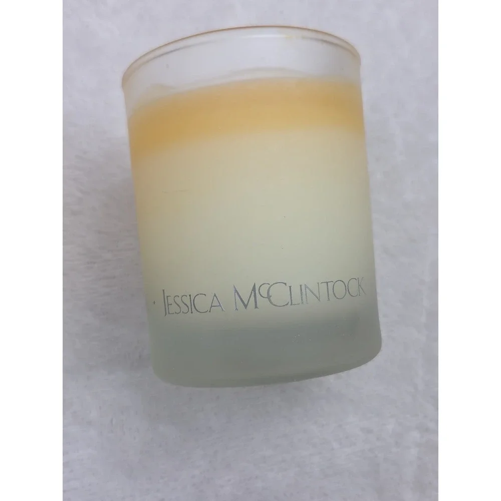 2 Vintage Jessica McClintock Fragrance Scented Candles New in Box Beeswax 5.7 oz